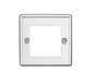 Knightsbridge CL2GPC 2G Modular Faceplate - Rounded Edge Polished Chrome Modules Knightsbridge - Sparks Warehouse