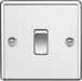 Knightsbridge CL2PC 1G 2 way Light Switch - Rounded Edge Polished Chrome light switch Knightsbridge - Sparks Warehouse