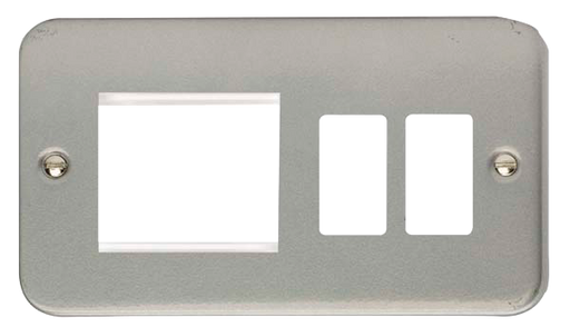 Scolmore CL31102 Gridpro Metal Clad - Frontplates Cl 2+2 Combi Plate  Scolmore - Sparks Warehouse