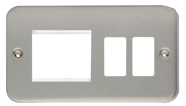 Scolmore CL31102 Gridpro Metal Clad - Frontplates Cl 2+2 Combi Plate  Scolmore - Sparks Warehouse