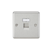 Knightsbridge CL45BC RJ45 Network Outlet - Rounded Edge Brushed Chrome light switch Knightsbridge - Sparks Warehouse