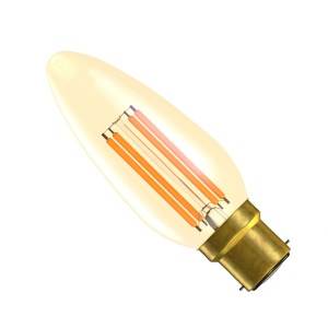 Filament LED 4w B22d Vintage Amber 2000K Dimmable - BELL - 01451 LED Lighting Bell  - Easy Lighbulbs