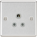 Knightsbridge CL5ABCG 5A Unswitched Socket - Rounded Edge Brushed Chrome Grey Insert Round Pin Socket Knightsbridge - Sparks Warehouse