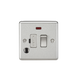 Knightsbridge CL63FBC 13A Switched Fused Spur Unit W/Neon & Outlet - Rounded Edge Brushed Chrome Fuse Unit Knightsbridge - Sparks Warehouse