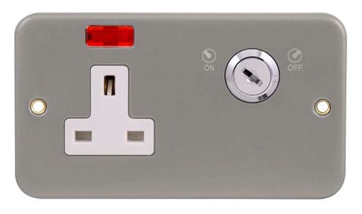 Scolmore CL675 Essentials Metal Clad 13a 1g Dp Lockable Socket With Neon Cl  Scolmore - Sparks Warehouse