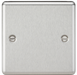 Knightsbridge CL85BC 1G Blanking Plate - Rounded Edge Brushed Chrome Blank Plate Knightsbridge - Sparks Warehouse