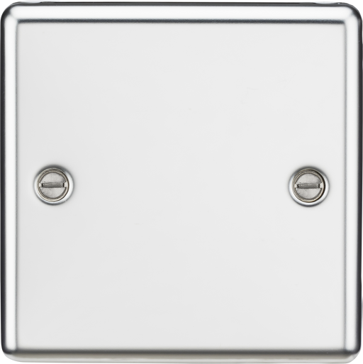 Knightsbridge CL85PC 1G Blanking Plate - Rounded Edge Polished Chrome Blank Plate Knightsbridge - Sparks Warehouse