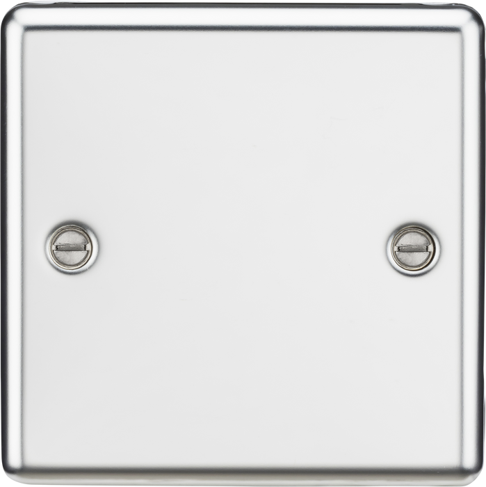 Knightsbridge CL85PC 1G Blanking Plate - Rounded Edge Polished Chrome Blank Plate Knightsbridge - Sparks Warehouse