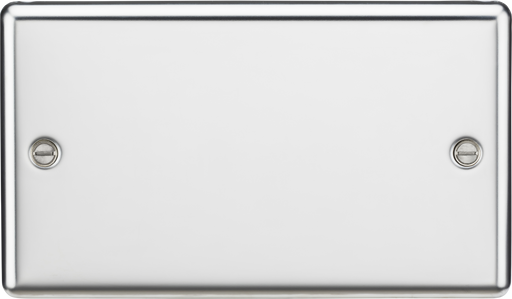 Knightsbridge CL86PC 2G Blanking Plate - Rounded Edge Polished Chrome Blank Plate Knightsbridge - Sparks Warehouse