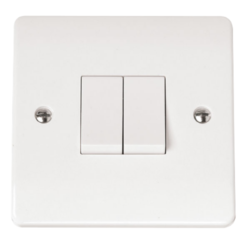 Scolmore CMA012 - 10AX 2 Gang 2 Way Plate Switch MODE Accessories Scolmore - Sparks Warehouse