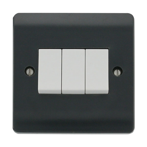 Scolmore CMA013AG - 10AX 3 Gang 2 Way Plate Switch Mode Part M Scolmore - Sparks Warehouse