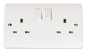 Scolmore CMA037 - 13A 2 Gang DP Switched Clean Earth Socket MODE Accessories Scolmore - Sparks Warehouse