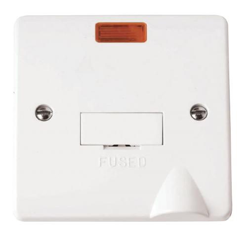 Scolmore CMA053 - 13A Fused Connection Unit With Flex Outlet + Neon MODE Accessories Scolmore - Sparks Warehouse