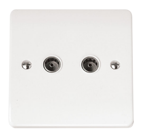 Scolmore CMA066 - Twin Coaxial Outlet MODE Accessories Scolmore - Sparks Warehouse