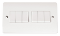 Scolmore CMA105 - 10AX 6 Gang 2 Way Plate Switch MODE Accessories Scolmore - Sparks Warehouse