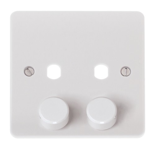 Scolmore CMA146PL - 2 Gang Single Dimmer Plate + Knobs MODE Accessories Scolmore - Sparks Warehouse