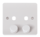 Scolmore CMA146PL - 2 Gang Single Dimmer Plate + Knobs MODE Accessories Scolmore - Sparks Warehouse