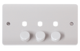 Scolmore CMA147PL - 3 Gang Double Dimmer Plate + Knobs MODE Accessories Scolmore - Sparks Warehouse