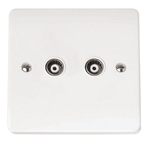 Scolmore CMA159 - Twin Isolated Coaxial Outlet MODE Accessories Scolmore - Sparks Warehouse