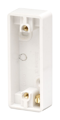 Scolmore CMA175 - 10AX 1 Gang 19mm Deep Architrave Pattress Box with Earth Terminal MODE Accessories Scolmore - Sparks Warehouse