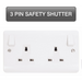 Scolmore CMA1836 Mode Sockets - 13a Uk Safety Shutter 250v 2g 13a Dp Ob Sw Skt Twin Earth  Scolmore - Sparks Warehouse
