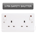 Scolmore CMA1840 Mode Sockets - 13a Uk Safety Shutter 250v 2g 13a Dp Ob Sw Skt W/neon Tw Earth  Scolmore - Sparks Warehouse