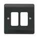 Scolmore CMA20402AG Gridpro Mode Part M - Frontplates Gridpro 2 Gang Part M Plate  Scolmore - Sparks Warehouse