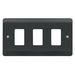 Scolmore CMA20403AG Gridpro Mode Part M - Frontplates Gridpro 3 Gang Part M Plate  Scolmore - Sparks Warehouse
