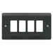 Scolmore CMA20404AG Gridpro Mode Part M - Frontplates Gridpro 4 Gang Part M Plate  Scolmore - Sparks Warehouse
