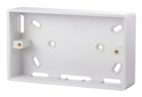 Scolmore CMA235 - 2 Gang 29mm Deep PVC Pattress Box - Trunking MODE Accessories Scolmore - Sparks Warehouse