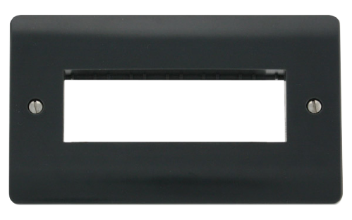 Scolmore CMA426AG - 2 Gang Plate - 6 In-Line Apertures Mode Part M Scolmore - Sparks Warehouse