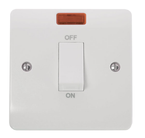 Scolmore CMA501 - 45A 1 Gang DP Switch With Neon MODE Accessories Scolmore - Sparks Warehouse
