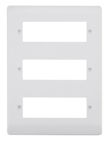 Scolmore CMA618 - 18 Minigrid Module Plate + Yokes - White MiniGrid Scolmore - Sparks Warehouse