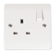 Scolmore CMA635 - 13A 1 Gang DP Switched Socket With Twin Earth Terminals MODE Accessories Scolmore - Sparks Warehouse