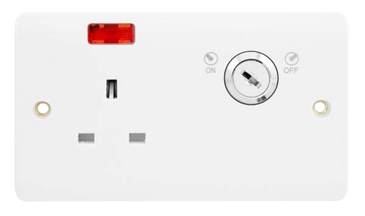 Scolmore CMA675 Mode Socket - Lockable 13a 1g Dp Lockable Socket With Neon Mode  Scolmore - Sparks Warehouse