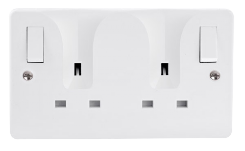 Scolmore CMA736 - 13A 2 Gang DP Out Board Switched Locating Plug Socket MODE Accessories Scolmore - Sparks Warehouse