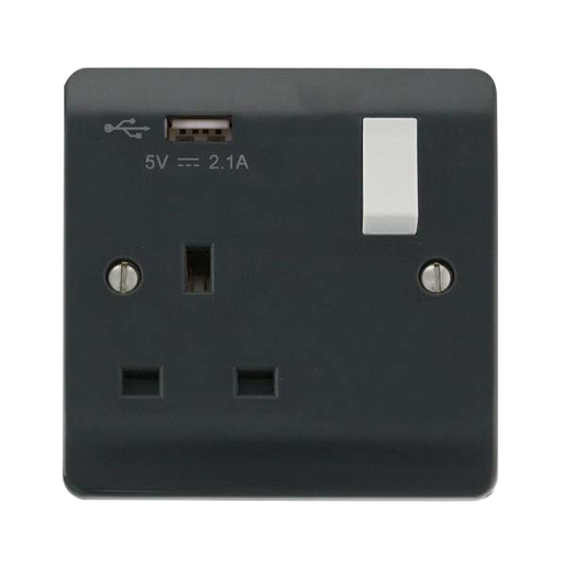 Scolmore CMA771UAG Mode Part M Sockets - Usb 1g Skt Usb 2.1a Pt M  Scolmore - Sparks Warehouse