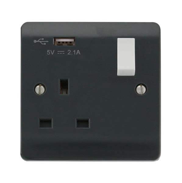 Scolmore CMA771UAG Mode Part M Sockets - Usb 1g Skt Usb 2.1a Pt M  Scolmore - Sparks Warehouse