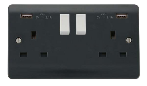 Scolmore CMA780AG Mode Part M Sockets - Usb 2g Skt Usb 4.2a Pt M  Scolmore - Sparks Warehouse