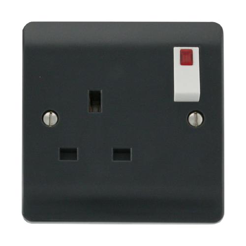 Scolmore CMA835AG - 13A 1 Gang DP Switched Socket With Neon Mode Part M Scolmore - Sparks Warehouse