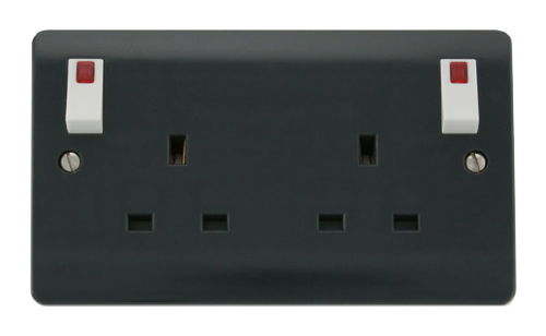 Scolmore CMA840AG - 13A 2 Gang DP Out Board Switched Socket With Neons Mode Part M Scolmore - Sparks Warehouse