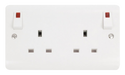 Scolmore CMA840 - 13A 2 Gang DP Out Board Switched Socket With Neons MODE Accessories Scolmore - Sparks Warehouse