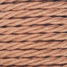 1.5mm Core Decorative Braided Fabric Flex  - 1 Metre Length  - RAYON COPPER TWIST