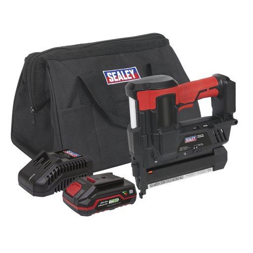 Sealey CP20VNGKIT1 - Cordless Nail/Staple Gun 18G 20V 2Ah Lithium-ion Electric Power Tools Sealey - Sparks Warehouse