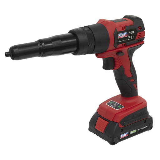 Sealey CP314 - Cordless Riveter 20V 2Ah Lithium-ion Electric Power Tools Sealey - Sparks Warehouse