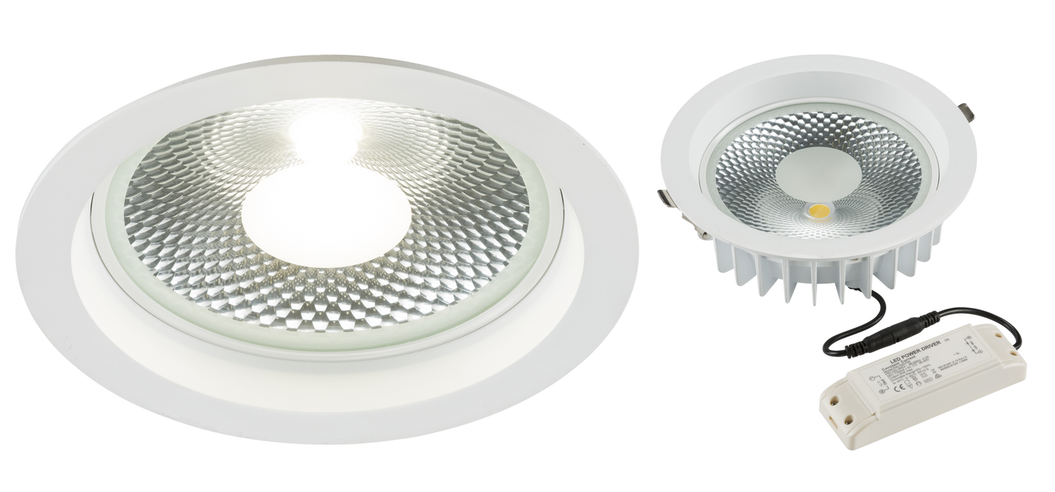 Knightsbridge CRDL30 230V 30W COB LED Recessed Commercial Downlight 4000K ML Knightsbridge - Sparks Warehouse
