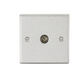 Knightsbridge CS010BC TV Outlet (non-isolated) - Square Edge Brushed Chrome TV Outlets Knightsbridge - Sparks Warehouse