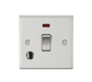 Knightsbridge CS834FBC 20A 1G DP Switch with Neon & Flex Outlet - Square Edge Brushed Chrome Double Pole Switch Knightsbridge - Sparks Warehouse