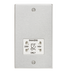 Knightsbridge CS89BCW 115/230V Dual Voltage Shaver Socket with White Insert - Square Edge Brushed Chrome Socket - With USB Knightsbridge - Sparks Warehouse