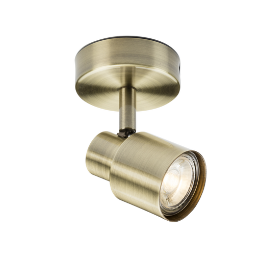 Knightsbridge CSP1AB 230V GU10 Single Spotlight - Antique Brass ML Knightsbridge - Sparks Warehouse